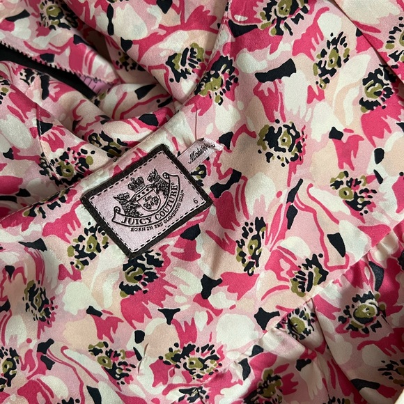 Juicy Couture women’s dress Pink Floral cap sleeve 100% silk size 6 - Picture 3 of 9